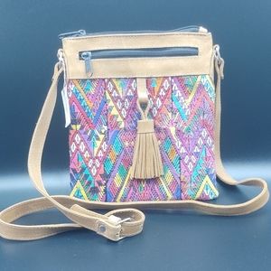 Crossbody Bag Tassels Handmade Guatamala Leather